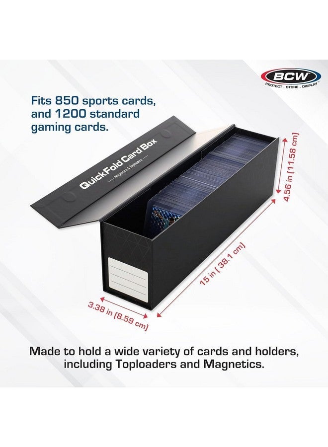 BCW QuickFold Card Boxes for Magnetics and Toploaders - Trading Card Storage Box with Magnetic Closure - Fits 850-1200 Sleeved or Unsleeved Cards, Magnetic Holders - Easy Assembly - 6 Pack - Image 3