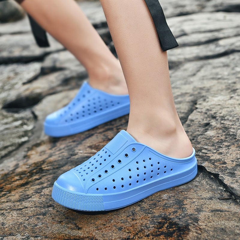 Heron Overwear Summer Cave Shoes Children'S Baotou Hollow Breathable Non-Slip Casual Wading Soft-Soled Sandals For Boys And Girls - Image 3