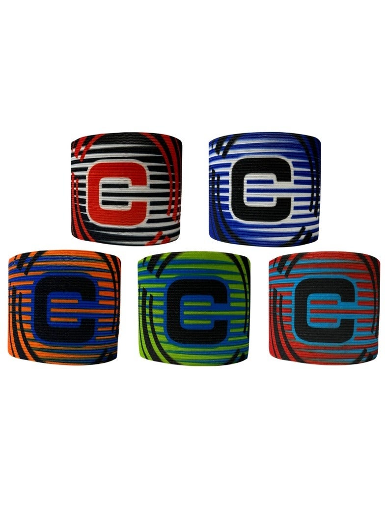 3 Pcs Adjustable Soccer Basketball Player Captain C Mark Armbands Elastic Sticker - Image 2