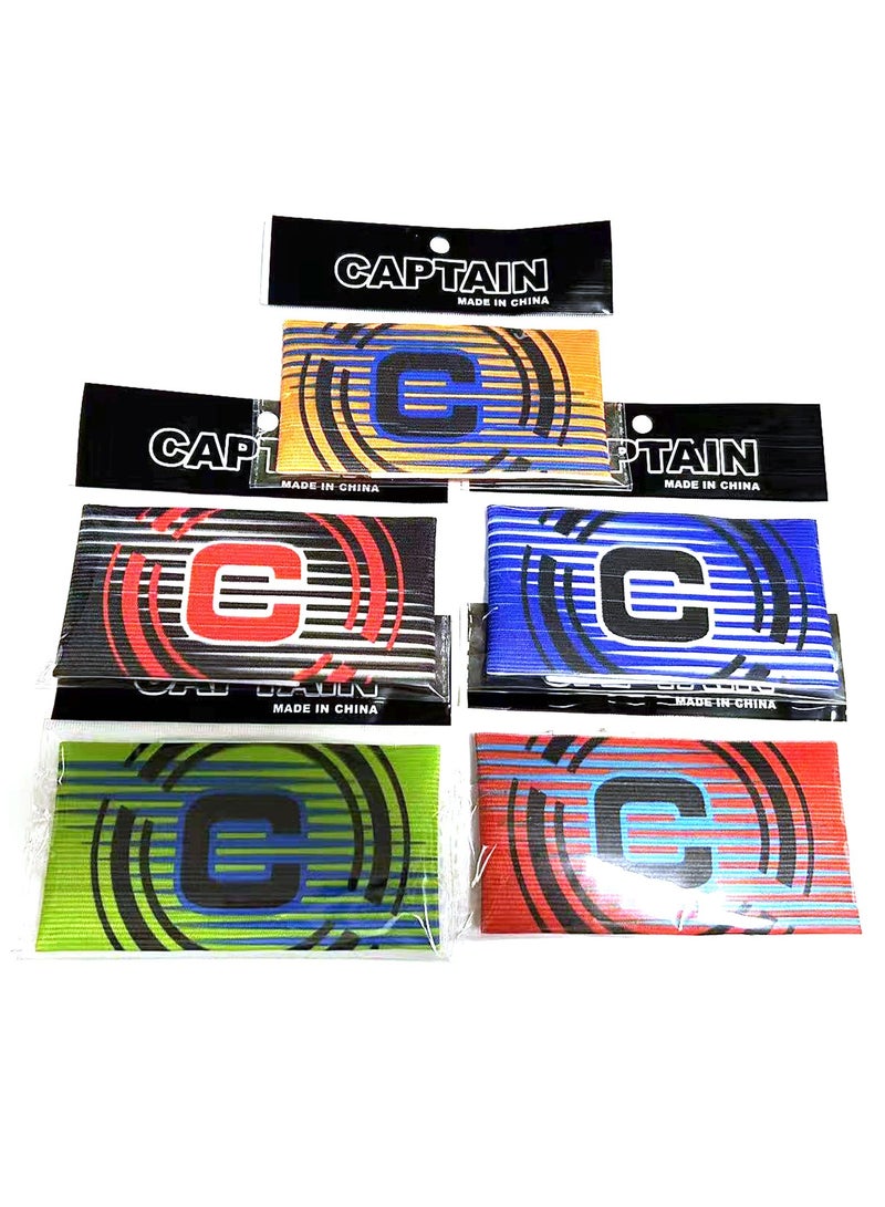 3 Pcs Adjustable Soccer Basketball Player Captain C Mark Armbands Elastic Sticker - Image 1