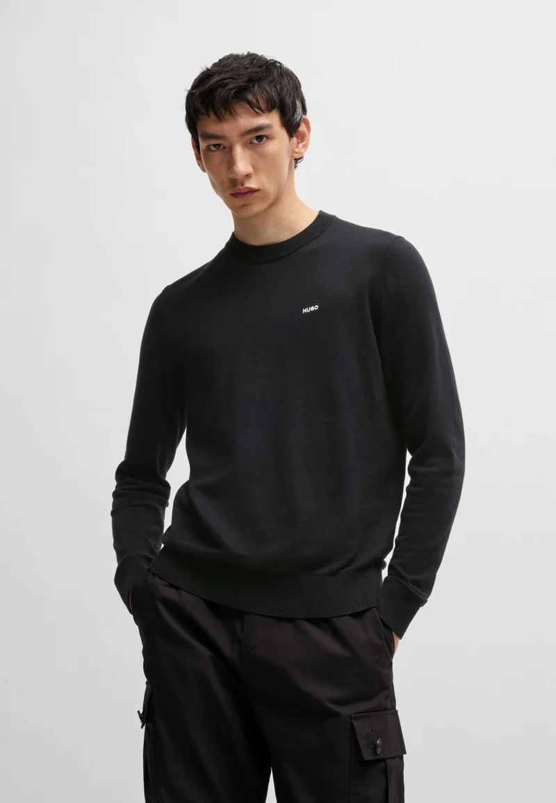 HUGO Regular-fit sweater in a cotton blend