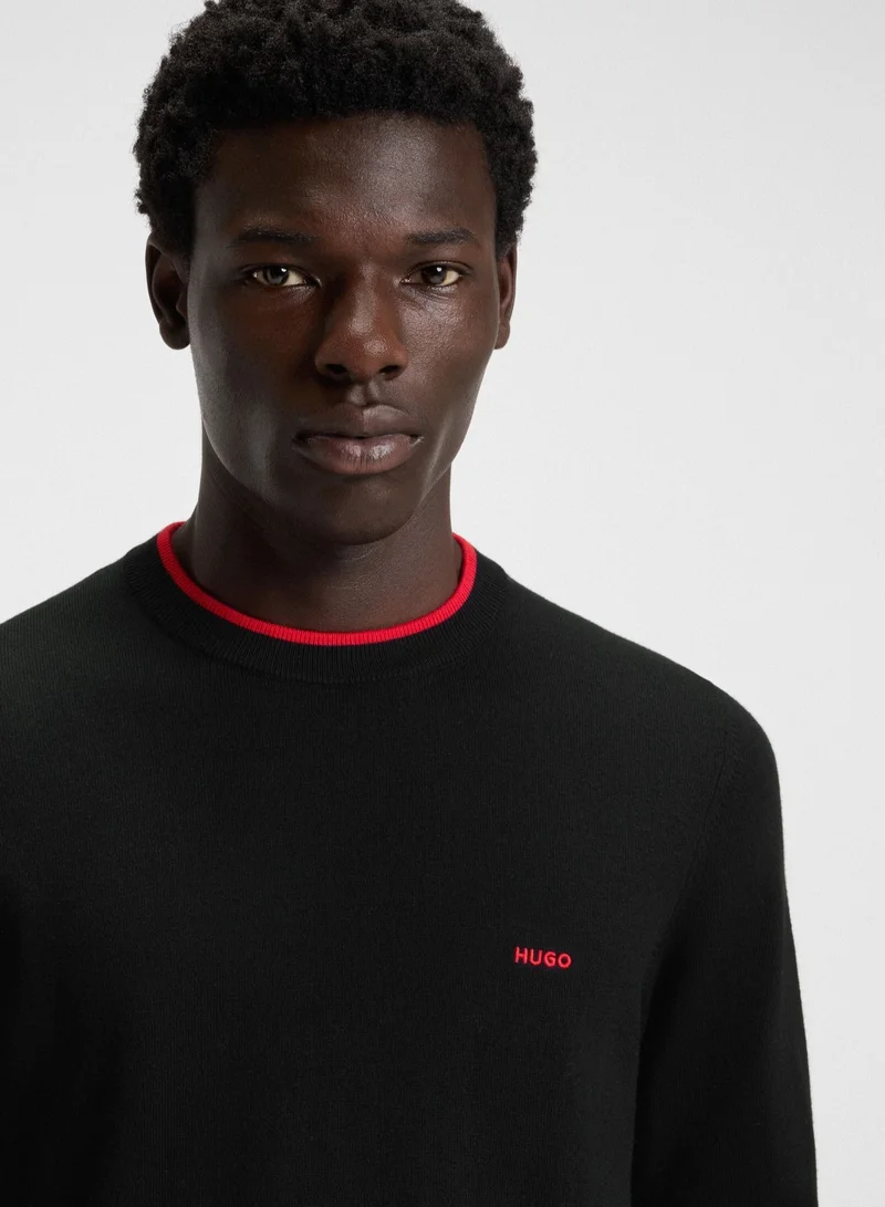 HUGO Regular-fit sweater in a cotton blend