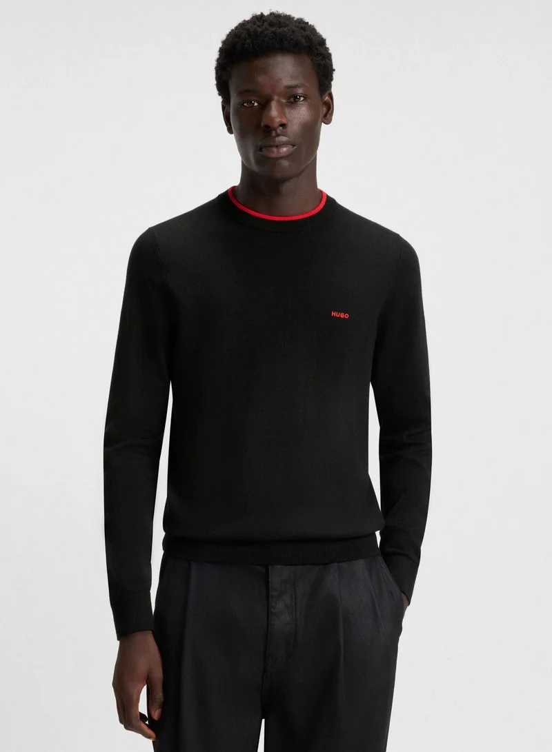 HUGO Regular-fit sweater in a cotton blend