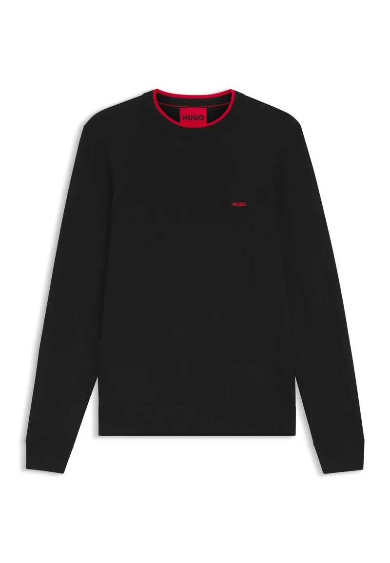 HUGO Black Regular-fit sweater in a cotton blend for Men | Best Price UAE