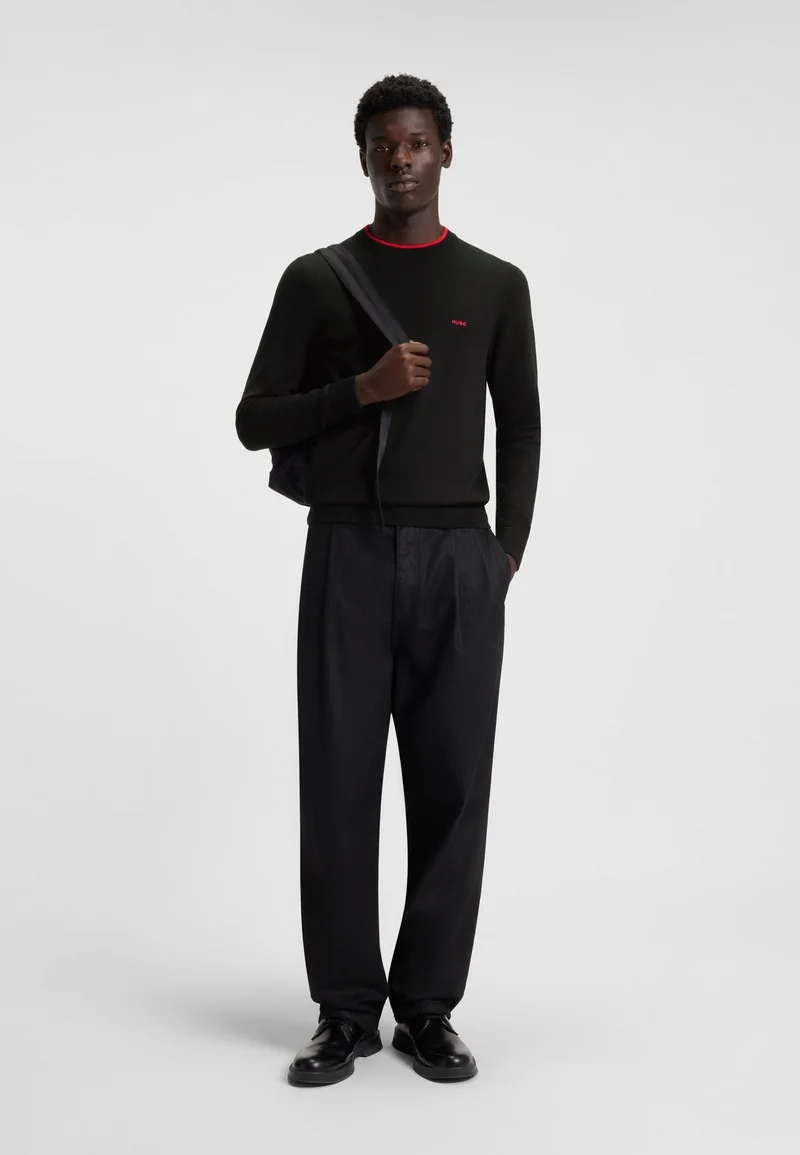HUGO Black Regular-fit sweater in a cotton blend for Men | Best Price UAE