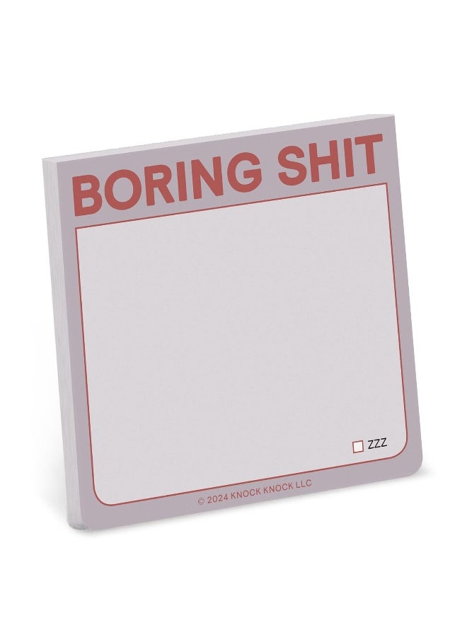 Knock Knock Boring Shit Sticky Note  - Image 1