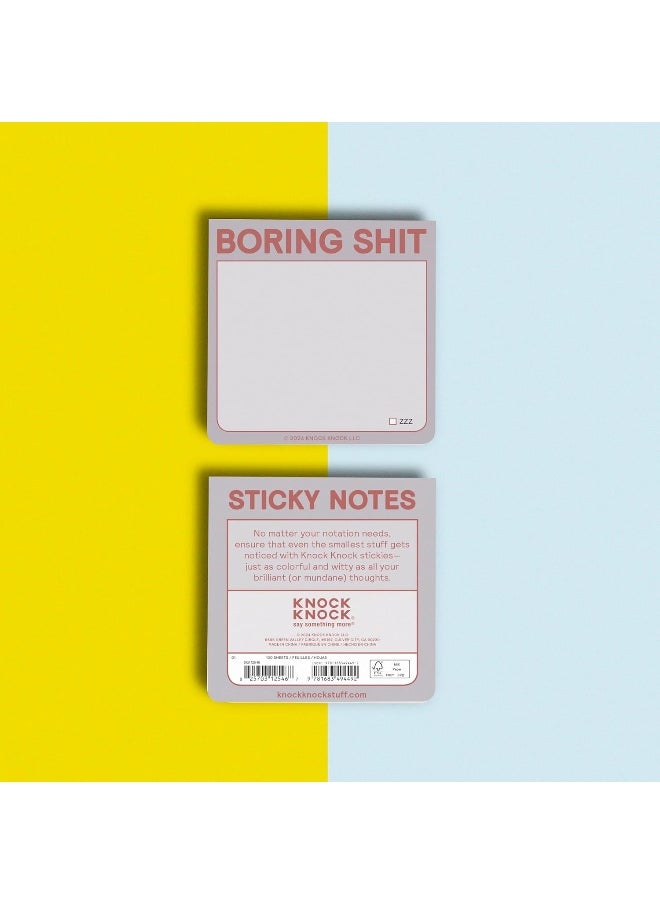 Knock Knock Boring Shit Sticky Note  - Image 3