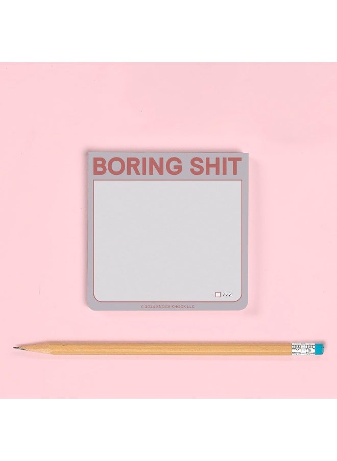 Knock Knock Boring Shit Sticky Note  - Image 4
