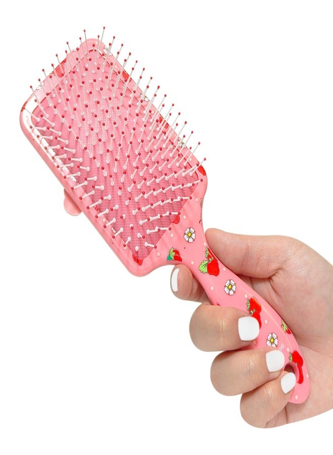 LUV HER Kids’ Detangling Hair Brush - Fun Strawberry Shortcake Design, Gentle on Wet & Dry Hair, Ideal for Kids Ages 3+, Makes Hair Care Fun and Easy - Image 5