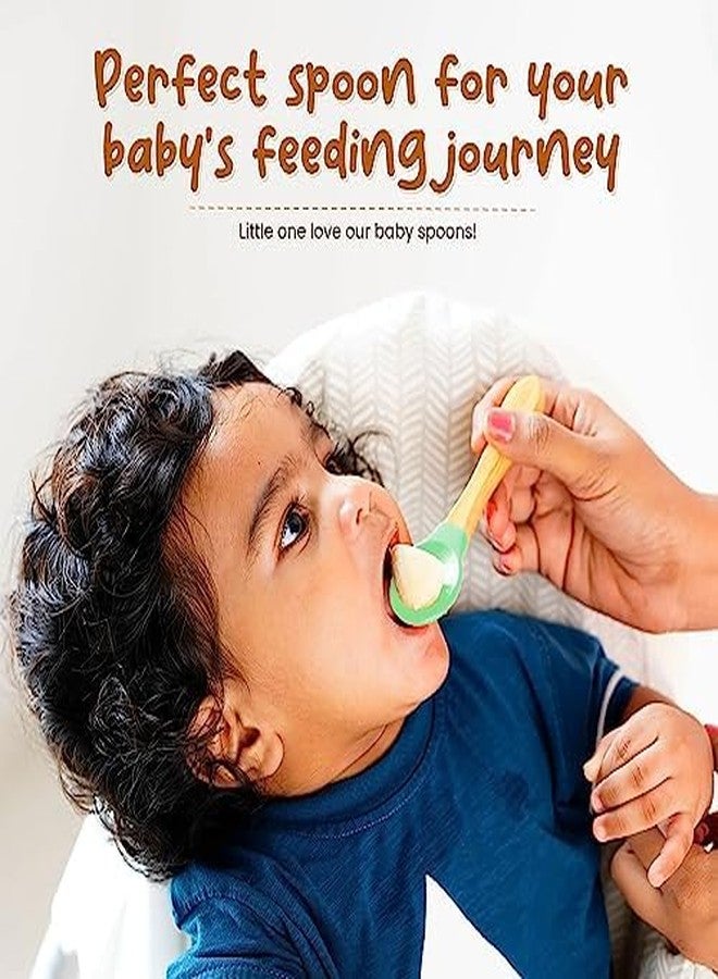 StarKiddo®️ Rider Bamboo Suction Plates for Baby and Toddler with Adjustable Printed Bib and Weaning Spoon| BPA Free Non-Toxic | Baby-Led Weaning Supplies for Toddler Self-Feeding(Combo-Beige) - Image 5