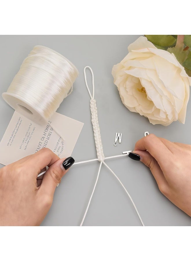 75-meter Nylon Satin Rattail Cord For Chinese Knotting Rattail Beading Macrame Friendship Bracelet Jewelry Making - Image 4