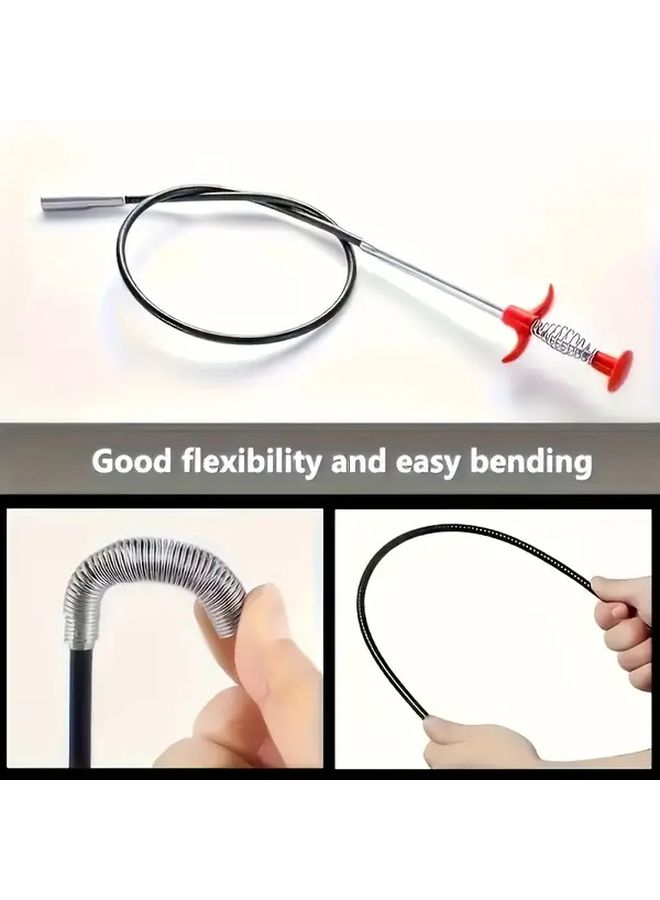Drain Pipe Unblocker 23.62 Inch Toilet Clog Remover With 4 Flexible Jaws - Image 3