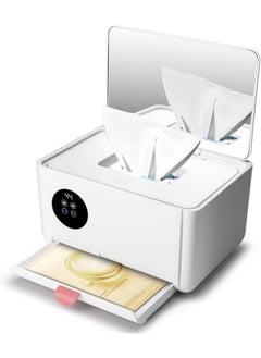 Generic Baby Wipe Warmer With 4 Level emperature Control, Large Capacity Diaper Wipes Warmer with Mirror, Towel,Wet Tissue Facial Mask Warmer,Innovative Spring Design,Quick Even Heating Preservation  - Image 1