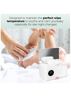 Generic Baby Wipe Warmer With 4 Level emperature Control, Large Capacity Diaper Wipes Warmer with Mirror, Towel,Wet Tissue Facial Mask Warmer,Innovative Spring Design,Quick Even Heating Preservation  - Image 3