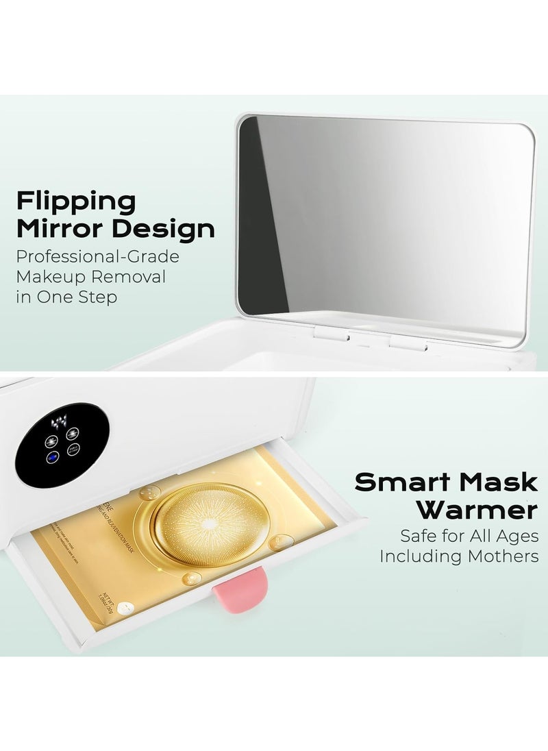 Generic - Baby Wipe Warmer With 4 Level emperature Control, Large Capacity Diaper Wipes Warmer with Mirror, Towel,Wet Tissue Facial Mask Warmer,Innovative Spring Design,Quick Even Heating Preservation - Image 1