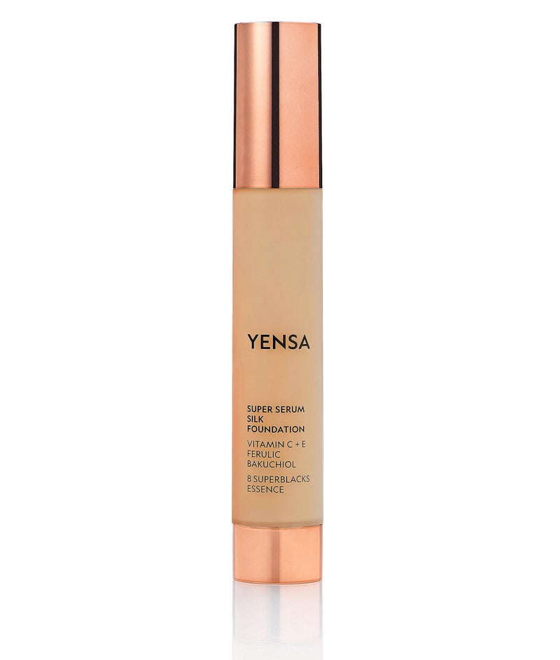 YENSA Serum Foundation Makeup - Super Silk Full Coverage Foundation Enriched with Peptides, Vitamin C & Ferulic Acid to Help Reduce Fine Lines, Wrinkles & Dark Circles - Medium 1 (1 oz) - Image 1