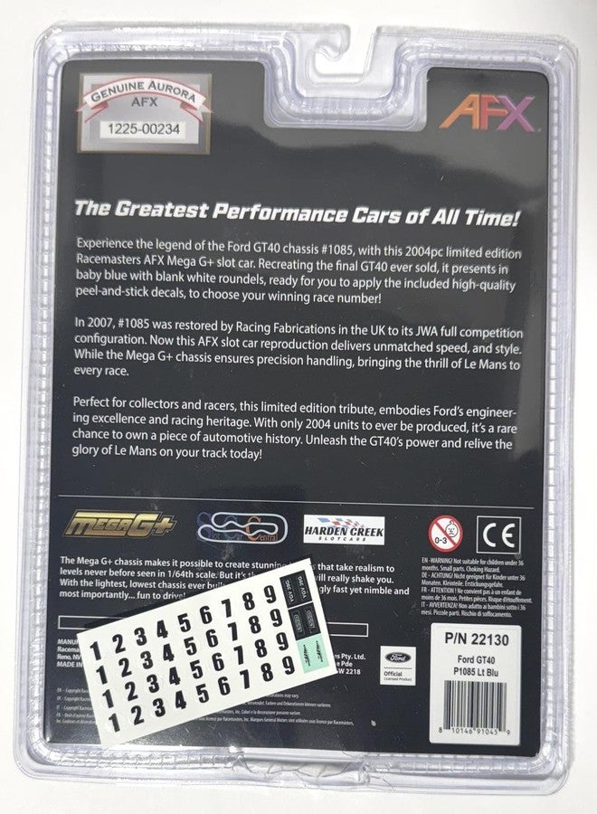 أفكس سيارة سباق AFX Ford GT40 Mark II HO Slot Car 22130 MegaG+ حصريًا لـ Auto World - Image 2