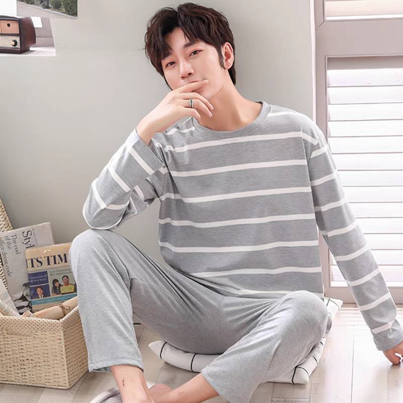 Men's Cartoon Print Long Sleeve Pajama Set - Image 2