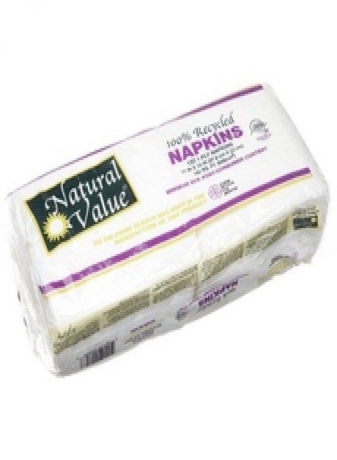 Natural Value 100% Recycled Napkins, 120 1-Ply Napkins - Image 1