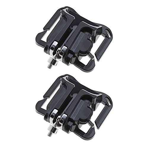 Micro Traders 2pcs Metal Camera Waist Belt Holder Camera Belt Clip 110x85mm Bearing Capacity 10KG Fast Loading for DSLR Camera Black - Image 1