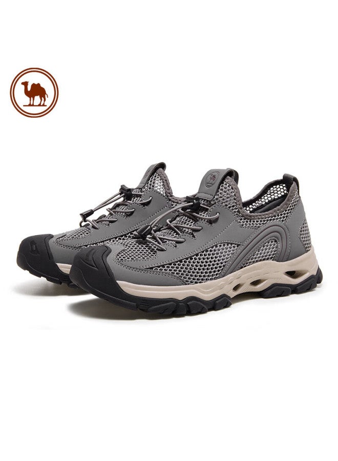 CAMELJEANS Luotuo Brand Men's Outdoor Soft Cushioning Anti-collision Hiking Shoes, Mesh Breathable Casual Shoes, P14m379003, Gray, Size 42 - Image 5