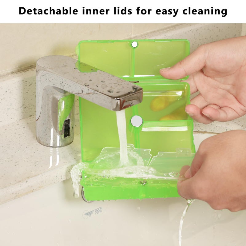 FYY Daily Pill Organizer,7 Compartments Portable Pill Case Travel Pill Organizer,[Folding Design] Large Pill Box for Purse Pocket to Hold Vitamins,Cod Liver Oil,Supplements and Medication-Clear Green - Image 5