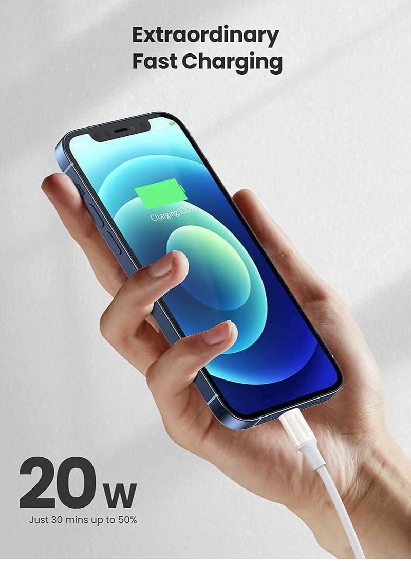 20W Fast Charging Compaible For iphone 12 mini/12/12 Pro/13/13 pro/13 promax/13mini,Type C to Lightning Cable[MFi Certified] USB C to Apple PD Cable Fast Charger, iPad, - Image 3