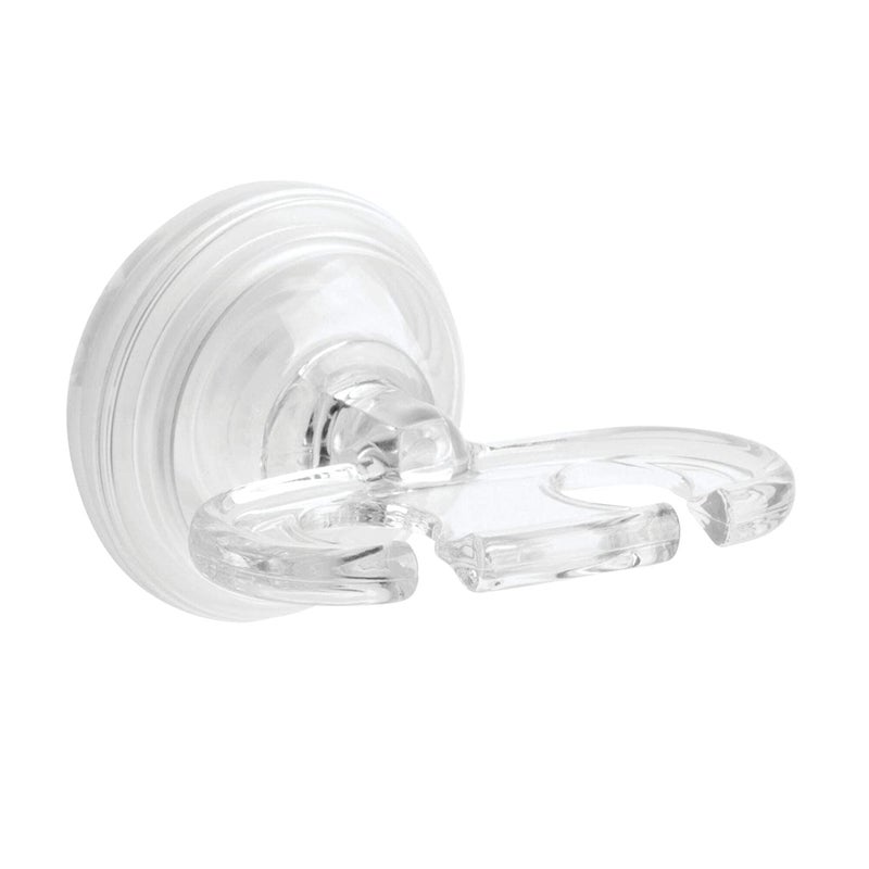 InterDesign iDesign BPA-Free Plastic Bathroom Suction Toothbrush Holder - 2.75" x 2.25" x 2", Clear - Image 1