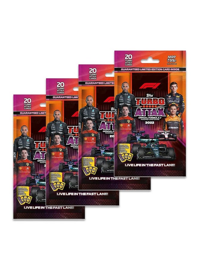Topps Topps F1 Turbo Attax 2022 - Trading and collectable Card Game (Multi Pack of 4)  - Image 1