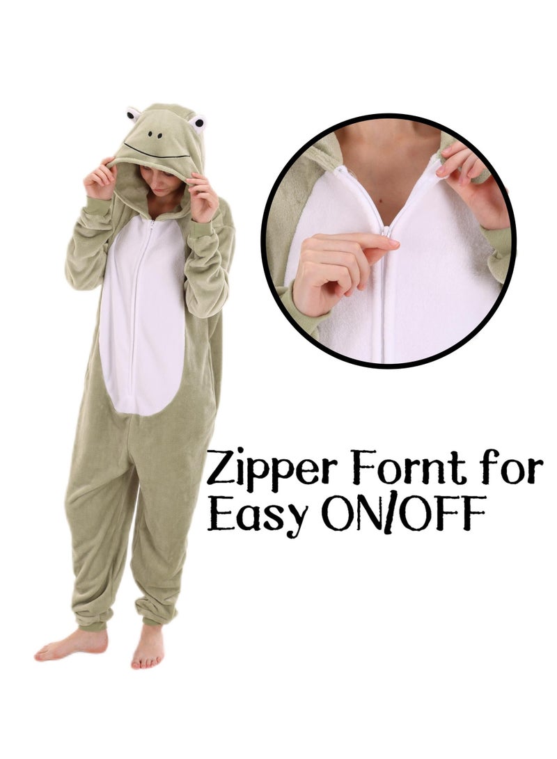 Snug Fit Unisex Adult Onesie Pajamas,  Cosplay Animal One Piece Halloween Costume Sleepwear Homewear  - Image 3