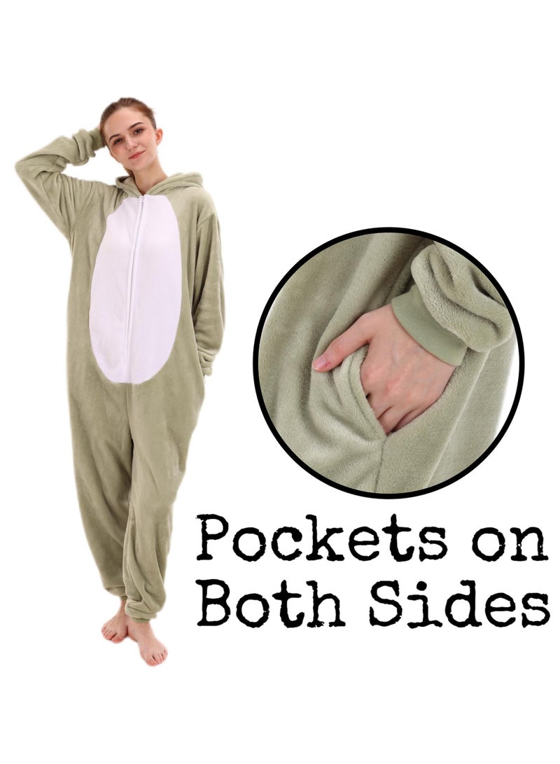 Snug Fit Unisex Adult Onesie Pajamas,  Cosplay Animal One Piece Halloween Costume Sleepwear Homewear  - Image 4