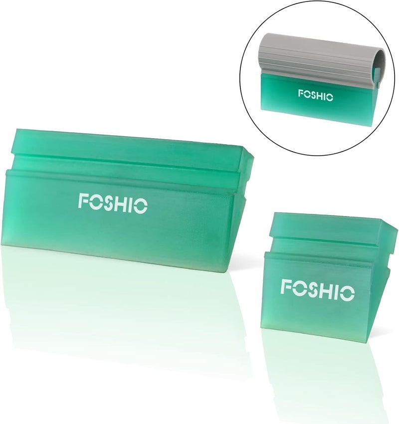 FOSHIO Green Mini Squeegee Window Film Tools ,Rubber Squeegee Water Blade Decal Wrap Applicator Car Home Tint - Image 3