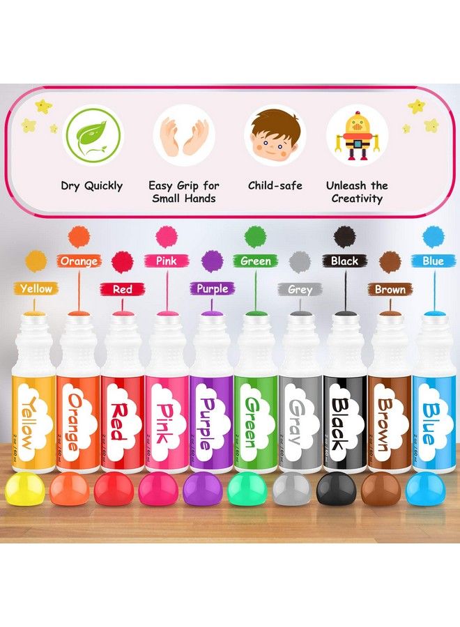 Soucolor Washable Dot Markers For Toddlers Kids Preschool 10 Colors 2 Oz Bingo Paint Daubers Markers Set With 48 Pages Tearable Activity Book For Toddler Arts And Crafts Kits Supplies Nontoxic Waterbased - Image 3