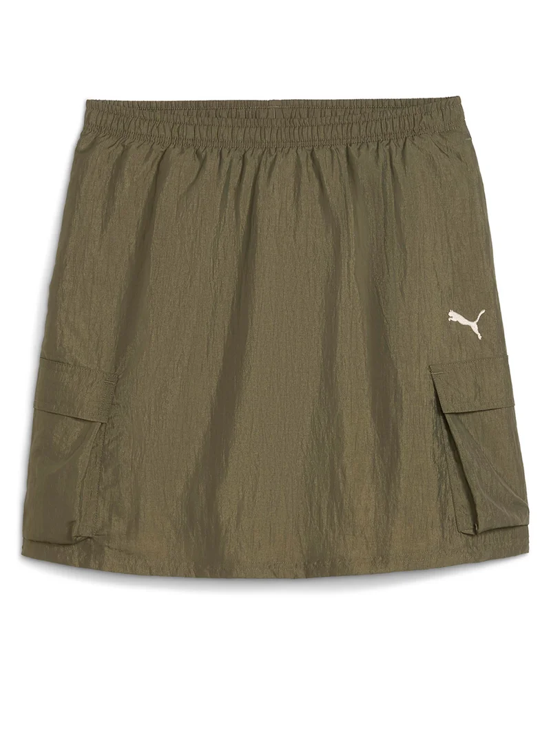 PUMA Youth Bowtique Midi Woven Cargo Skirt