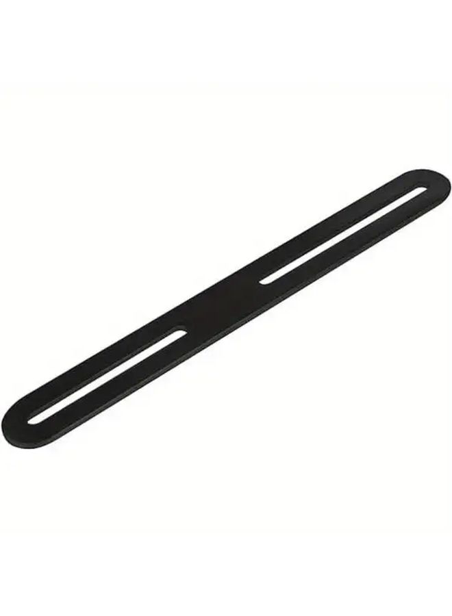 Black Stainless Steel Mailbox Post Mount Set Adjustable Fence Bracket with Hardware - Image 5