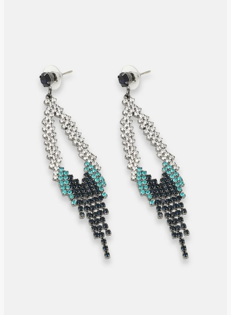 SOHI Gold Plated Party Designer Stone Drop Earring For Women