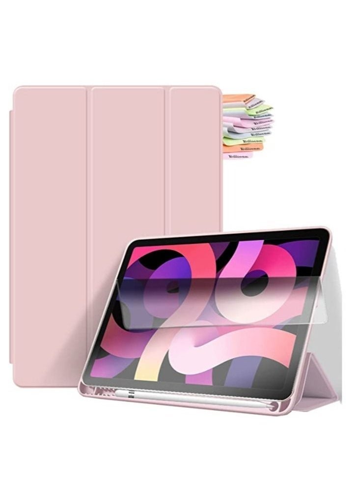 Case for New iPad Air 5th Generation (2022)/iPad Air 4th Generation (2020) 10.9 Inch, with Screen Protector and Auto Wake/Sleep Cover, Pink - Image 1