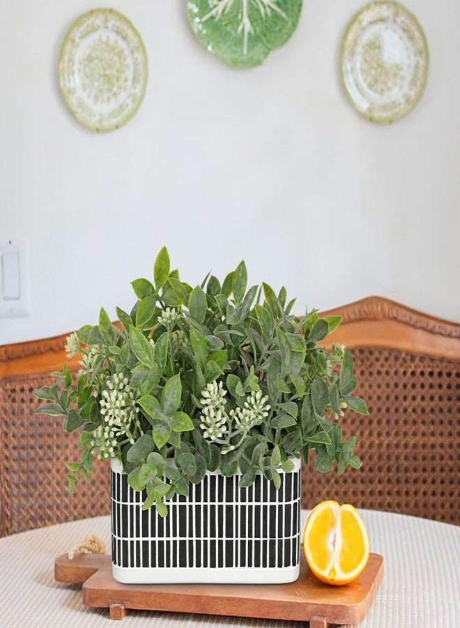 GnFlus Artificial Plants Indoor Small Fake Plants in Pot Rustic Faux Boxwood Greenery Décor Potted Plant for Home Office Bathroom Kitchen Living Farmhouse Coffee Table Centerpieces Desk Shelf Decorative - Image 3