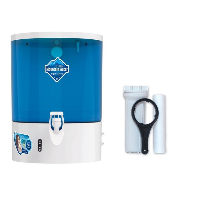BLU WATER PURIFIER FILTER FOR HOME ROUVUF9L STORAGE 18LPH FLOW UP TO 60 WATER SAVINGS WITH DIGITAL TDS METER BODY COVER SUITABLE FOR ALL WATER SUPPLY IDEAL FOR HOME AND OFFICE