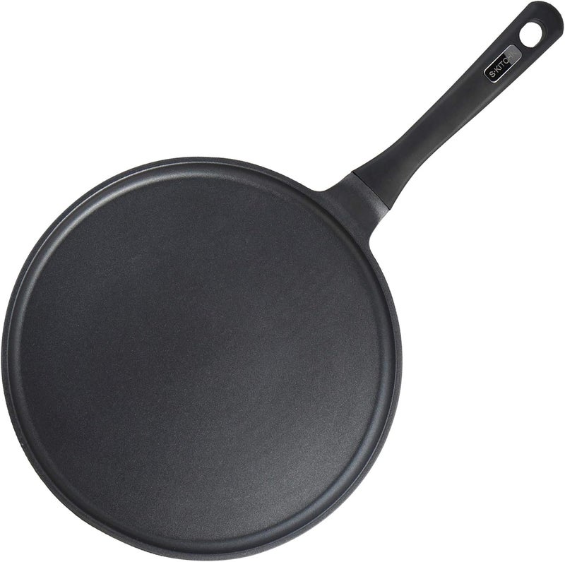 S·KITCHN Crepe Pan - Nonstick Dosa Pan for Roti, Indian, Pancake Griddle - Induction Compatible, Tortilla Comal - 11IN - Image 1