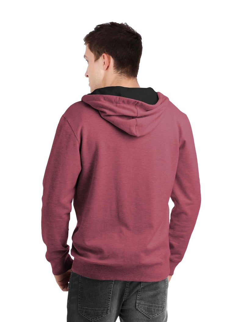 fanideaz Men's Stylish Cotton Zipper Regular Fit Hoodie_DuskyRed_Large - Image 2