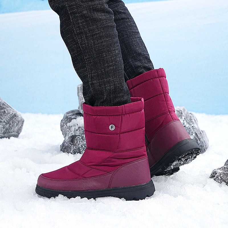 Snow Boots, Cotton Shoes, Casual Outdoor Leisure Hiking, Non-Slip Plus Velvet, Warm And Waterproof Cotton Shoes, High-Top Snow Boots - Image 5