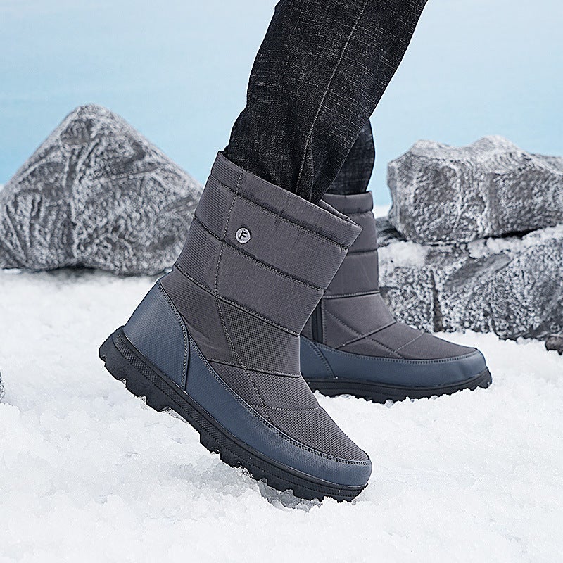 Snow Boots, Cotton Shoes, Casual Outdoor Leisure Hiking, Non-Slip Plus Velvet, Warm And Waterproof Cotton Shoes, High-Top Snow Boots - Image 1