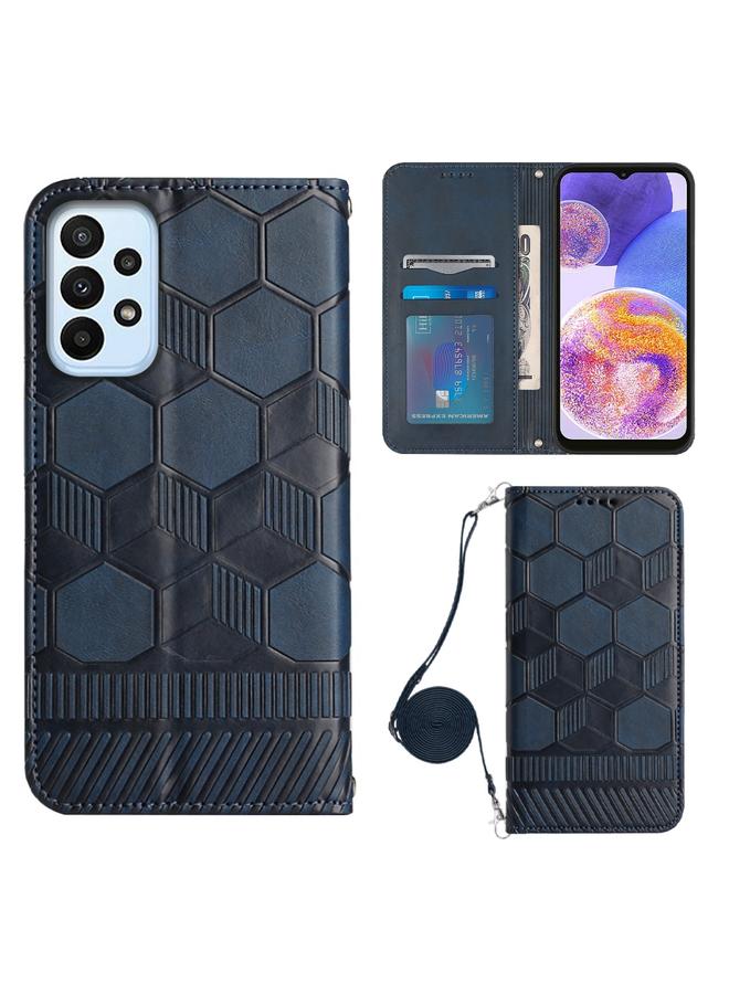 S-TOP Case For Samsung Galaxy A23 5G Crossbody Football Texture Magnetic PU Phone Case - Image 1