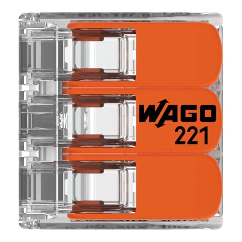Wago 221413 Splicing Connector 3 Conductors 0144 mm Compact Design with Lever Pack of 50 - Image 3