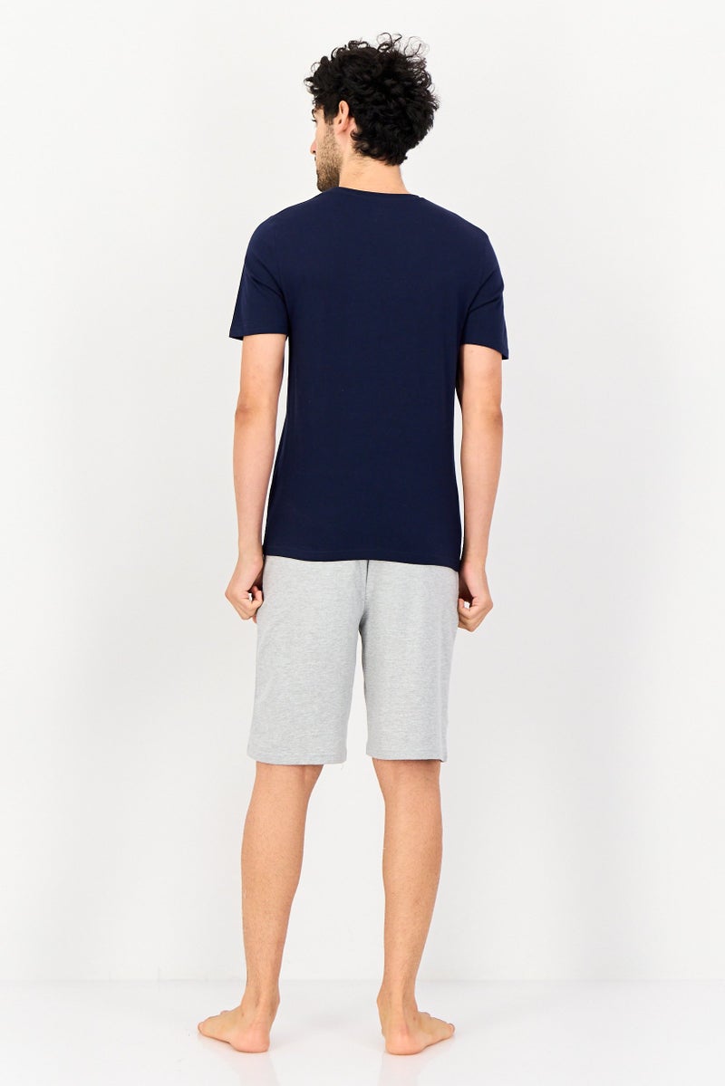 English Laundry Men 2 Pieces Embroidered T-Shirt And Shorts Pajama Set, Multicolor - Image 2