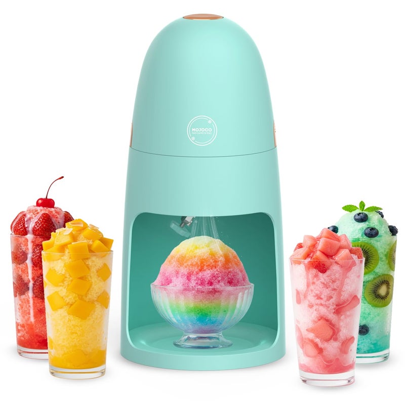 Mojoco Shaved Ice Machine - Electric Ice Shaver Machine with Adjustable Blades for Fine & Coarse Ice - One-Press Operation Lightweight Snow Cone Maker for Slushies, Bingsu, Frozen Desserts - Image 1