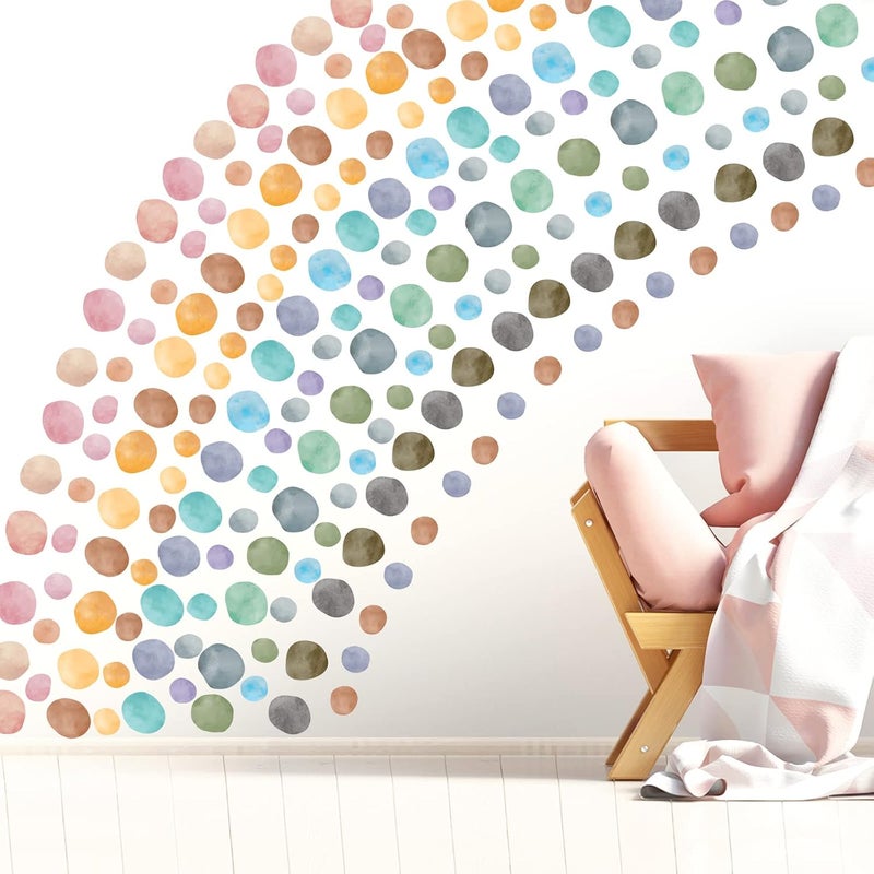 BPA Polka Dots Wall Decal - Boho Rainbow Design - Image 1