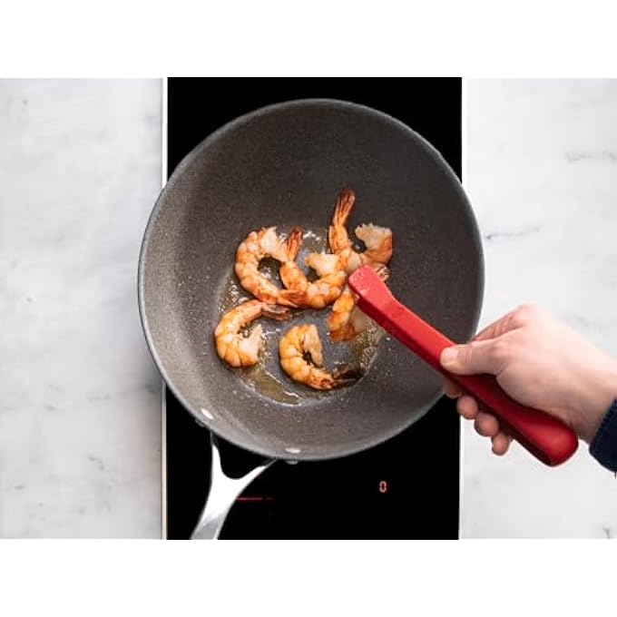 بالاريني مقلاة ووك سالينا جرانيتيوم 30 سم، صنع في إيطاليا، هيكل من الألومنيوم، مقبض من الفولاذ المقاوم للصدأ، طلاء جرانيتيوم، مقاوم للخدش من التيتانيوم، مناسب لجميع المواقد، آمن للاستخدام في الفرن، خالٍ من مادة PFOA - Image 2