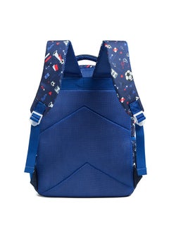 Eazy Kids 17 Inch Set Of 3 School Bag With Lunch Bag And Pencil Case Football - Blue  - Image 3